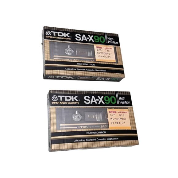 Maxell XLII 90 Extra Fine Epitaxial High Bias Cassette Tapes 2 Sealed 80s - Picture 1 of 3